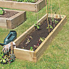 Forest  Rectangular Raised Bed Natural Timber 1800mm x 450mm x 140mm