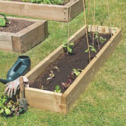 Forest  Rectangular Raised Bed Natural Timber 1800mm x 450mm x 140mm