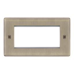 LAP  4-Module Modular Faceplate Antique Brass