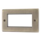 LAP  4-Module Modular Faceplate Antique Brass