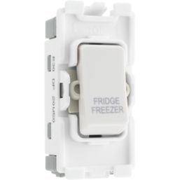 British General Nexus Grid 20A Grid DP Fridge Freezer Switch White