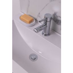 Top-Fix Slotted Push Button Basin Waste Chrome 60mm