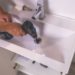 Top-Fix Slotted Push Button Basin Waste Chrome 60mm