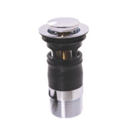 Top-Fix Slotted Push Button Basin Waste Chrome 60mm