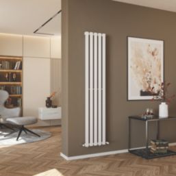 Azur Ilios 1800mm x 372mm 2471BTU White Vertical Designer Radiator