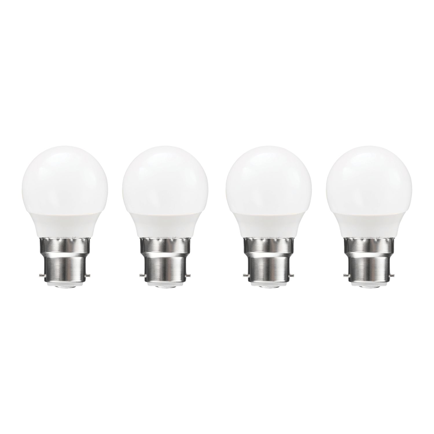 Essentials B22 Mini Globe LED Light Bulb 250lm 2.2W 4 Pack (709YY)
