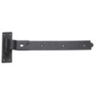 Smith & Locke Black Powder-Coated Cranked Gate Hinge Hook & Band 134mm x 355mm x 45.5mm