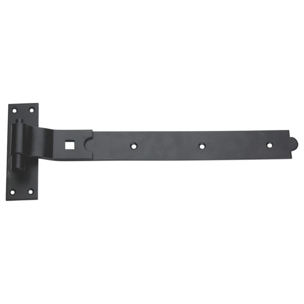 Smith &amp; Locke Black Powder-Coated Cranked Gate Hinge Hook &amp; Band 134mm x 355mm x 45.5mm