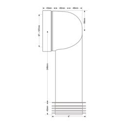McAlpine  Rigid 90° Angled Toilet Pan Connector White 200-300mm
