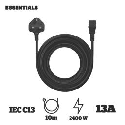 Essentials 10A IEC Power Cord 10m
