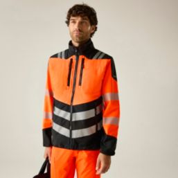 Regatta X-Pro Hybrid Hi-Vis Jacket Black / Orange Large 47" Chest