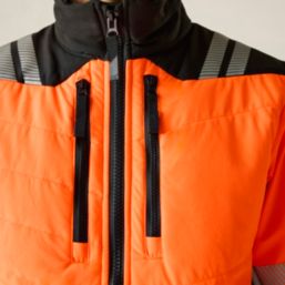 Regatta X-Pro Hybrid Hi-Vis Jacket Black / Orange Large 47" Chest