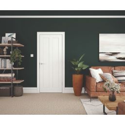 Primed White Wooden 2-Panel Shaker Internal Door 1981mm x 610mm