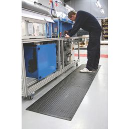 COBA Bubblemat Anti-Fatigue Floor Middle Mat Black 0.9m x 0.6m x 14mm