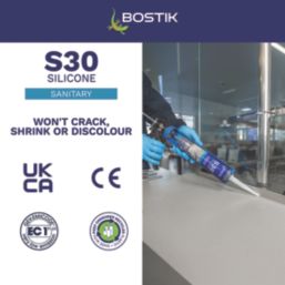 Bostik S30 Sanitary Silicone Sealant Clear 310ml