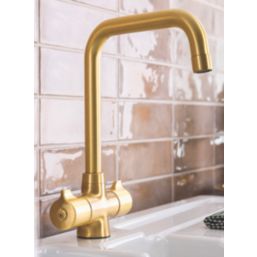 Streame by Abode Crescendo Quad Dual-Lever Mono Mixer Brushed Brass
