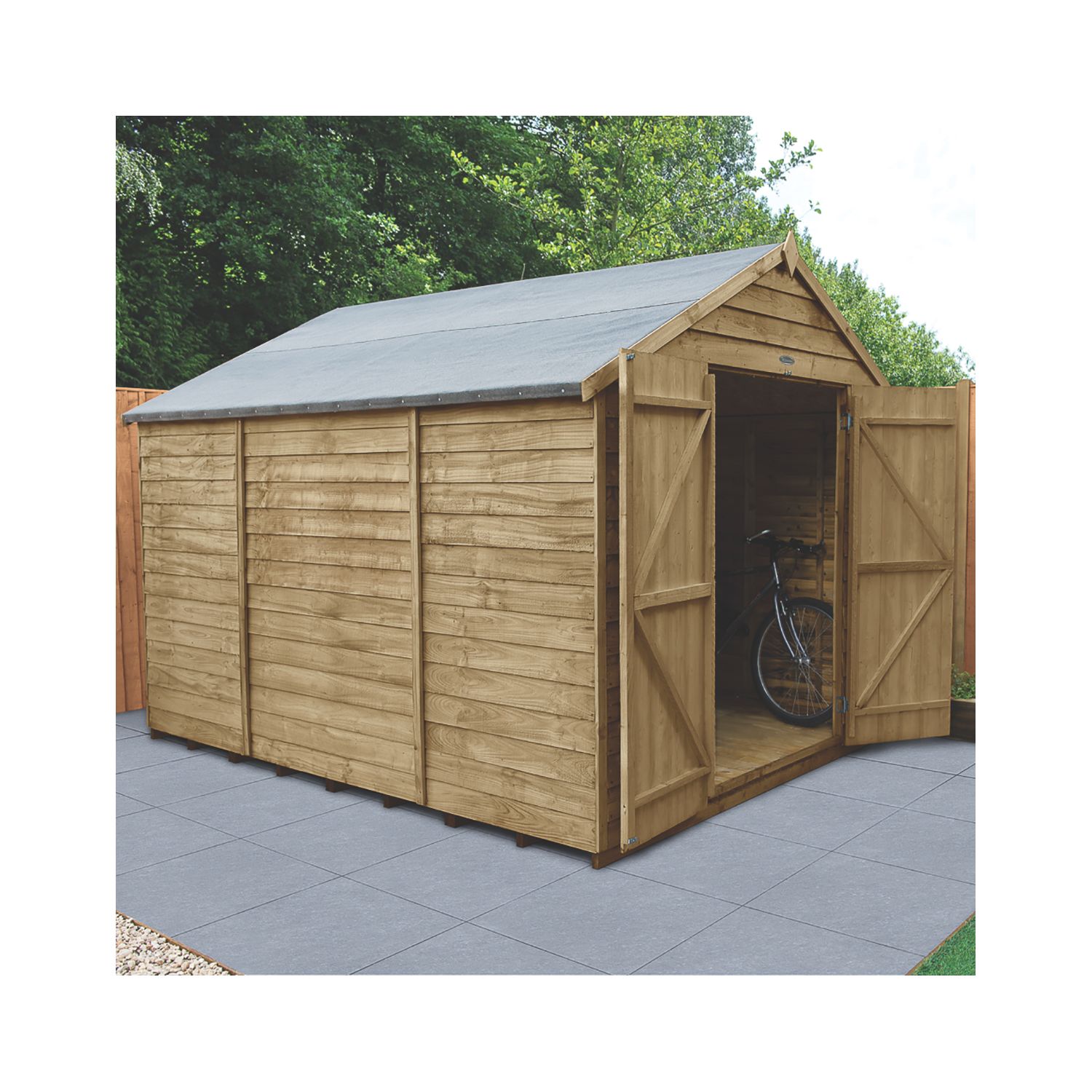 Forest 8' x 10' (Nominal) Apex Overlap Timber Shed with Assembly (710JR)