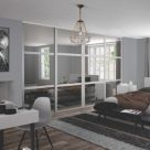 Spacepro Shaker 3-Door Sliding Wardrobe Door Kit Graphite Frame Mirror Panel 2978mm x 2260mm