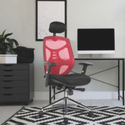 Nautilus Designs Polaris High Back Executive Chair Red