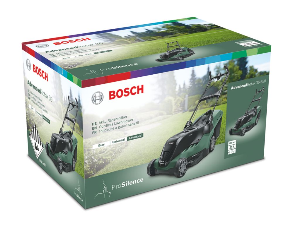 Bosch advancedrotak on sale 650 lawnmower