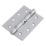 Smith & Locke  Satin Chrome Grade 13 Fire Rated Ball Bearing Door Hinges 102mm x 76mm 2 Pack
