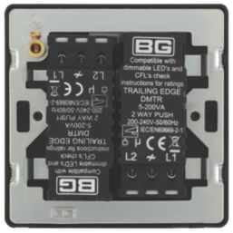 British General Evolve 2-Gang 2-Way LED Dimmer Switch  Copper with Black Inserts