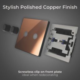 British General Evolve 2-Gang 2-Way LED Dimmer Switch  Copper with Black Inserts