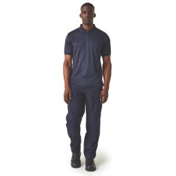 Regatta Navigate Short Sleeve Polo Shirt Navy/Seal Grey Small 37.5" Chest