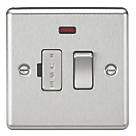 Knightsbridge  13A Switched Fused Spur with LED Brushed Chrome
