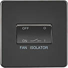 Knightsbridge SF1100MBB 10AX 1-Gang TP Fan Isolator Switch Matt Black