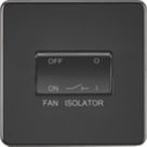 Knightsbridge  10AX 1-Gang TP Fan Isolator Switch Matt Black