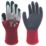 Wonder Grip WG-355 Dual  General Handling Gloves Maroon/Grey 2X Large