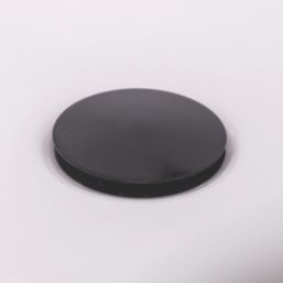 ETAL Freeflow Matt Black Square Head Bath Overflow Filler Tap  With Clicker Waste