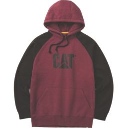 CAT Raglan Hoodie Dark Red X Large 45" Chest