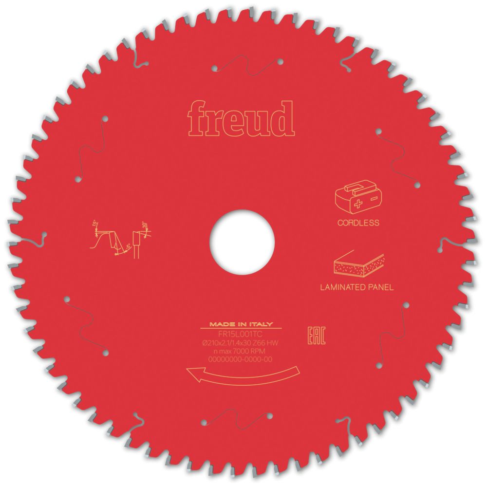 Freud F03FS10078 Laminate Panel Circular Saw Blade 210mm x 30mm 66T
