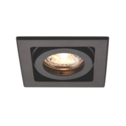 Saxby Xeno Swivel & Tilt Square Recessed 1-Light  Downlight Matt Black