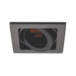Saxby Xeno Swivel & Tilt Square Recessed 1-Light  Downlight Matt Black