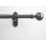 Rothley Polished Gunmetal Extendable Curtain Pole w/ Orb Finials 28mm x 165-300cm