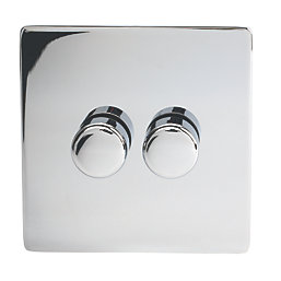 LAP  2-Gang 2-Way  Dimmer Switch  Polished Chrome