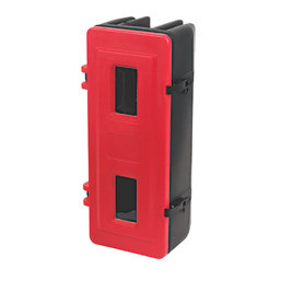 HS70 Single Fire Extinguisher Cabinet 320mm x 255mm x 700mm Red / Black