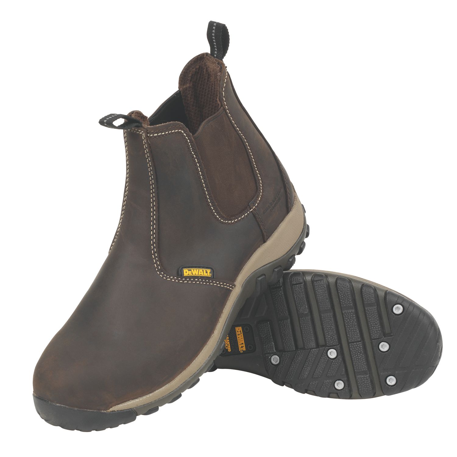 DeWalt Radial Size 7 Brown Steel Toe Cap Safety Dealer Boots (71144)