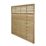 Forest Kyoto  Slatted Top Fence Panels Natural Timber 6' x 6' Pack of 3