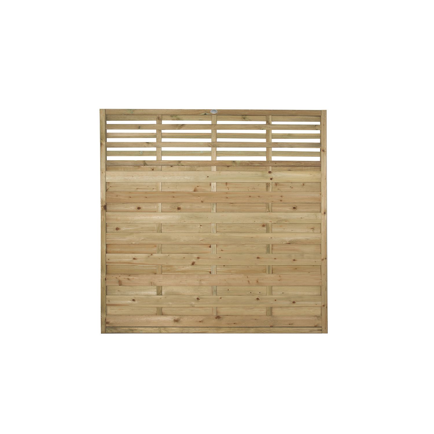 Forest Kyoto Slatted Top Fence Panels Natural Timber 6' x 6' Pack of 3 (7114K)