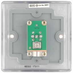 British General Nexus Metal 1-Gang Coaxial TV / FM Socket Brushed Steel