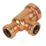 Tectite Sprint  Copper Push-Fit Reducing Tee 22mm x 15mm x 15mm