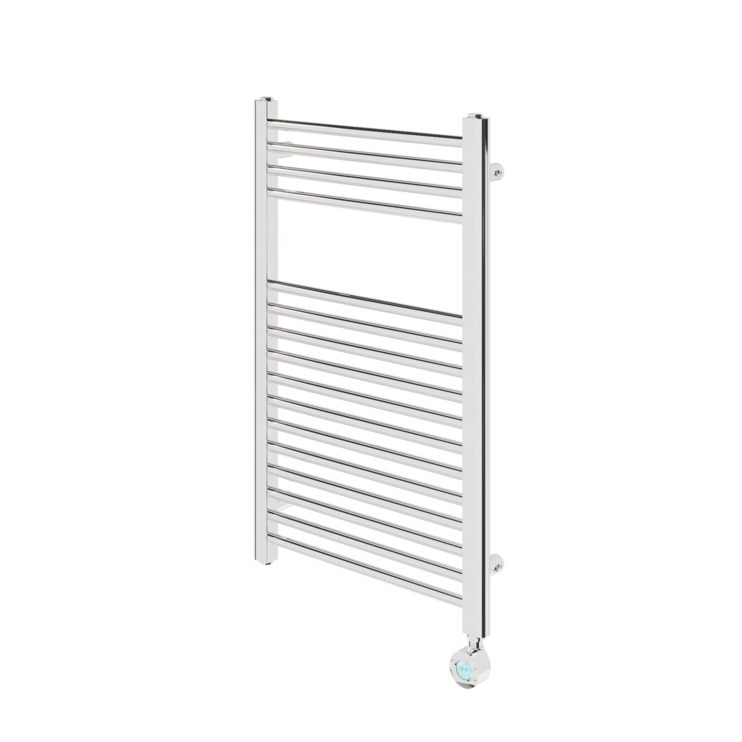 Flomasta 800mm x 500mm 853BTU Chrome Flat Electric Towel Radiator (711CL)