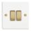 Varilight  10A 2-Gang 2-Way Light Switch  Chalk White