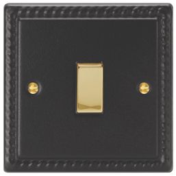 Varilight  10A 1-Gang 2-Way Light Switch  Georgian Black