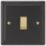 Varilight  10A 1-Gang 2-Way Light Switch  Georgian Black