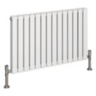 Reina Harley Double 600mm x 980mm 3593BTU White Horizontal Designer Radiator